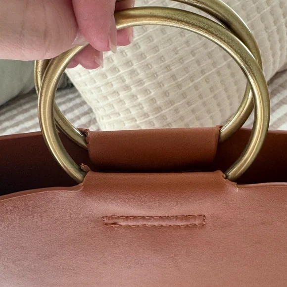 Street Level Crossbody Bag with Brass Handles - Picture 3 of 8